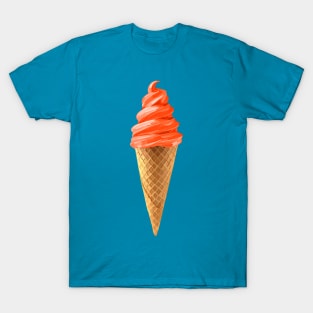 Orange Sherbet Soft Serve Ice Cream Cone T-Shirt